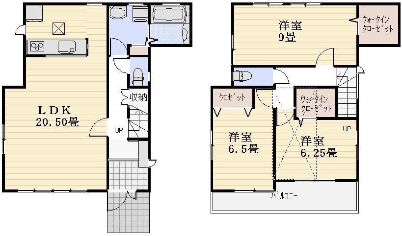 Floor plan. (4 Building), Price 31,800,000 yen, 3LDK, Land area 111.05 sq m , Building area 102.68 sq m