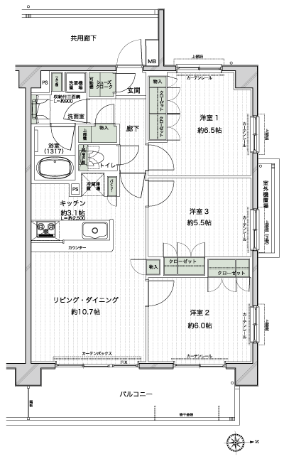 Floor: 3LDK + SC, occupied area: 68.87 sq m, Price: 31,900,000 yen, now on sale