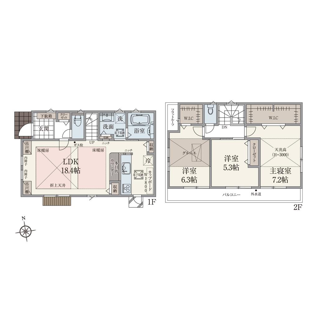 Floor plan. Modern Japanese style appearance