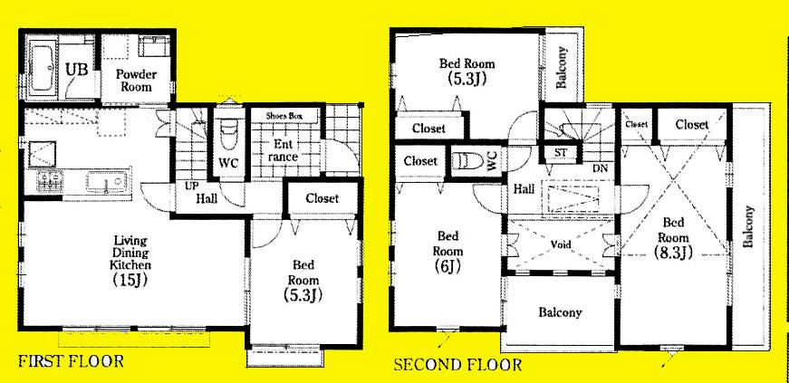 Floor plan. 39,800,000 yen, 4LDK, Land area 100.01 sq m , Building area 96.05 sq m