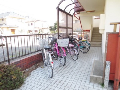 Parking lot. Bicycle-parking space