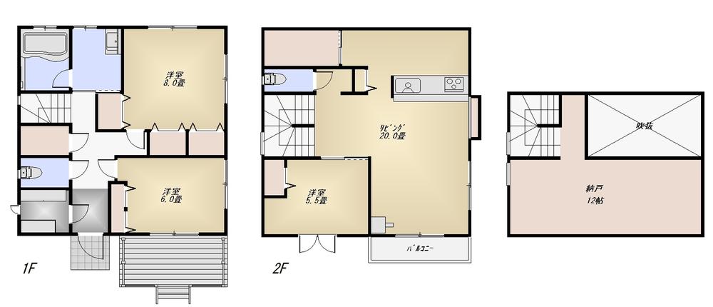 Floor plan. 53 million yen, 3LDK + S (storeroom), Land area 133.01 sq m , Building area 133.85 sq m