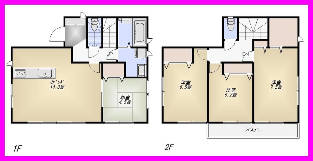 Floor plan. 38,800,000 yen, 4LDK + S (storeroom), Land area 113.97 sq m , Building area 89.5 sq m