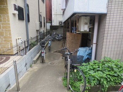 Parking lot. Bicycle-parking space