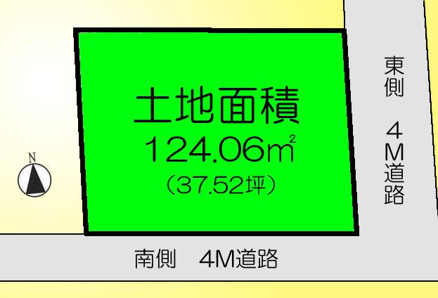 Compartment figure. Land price 42 million yen, Land area 124.06 sq m compartment view