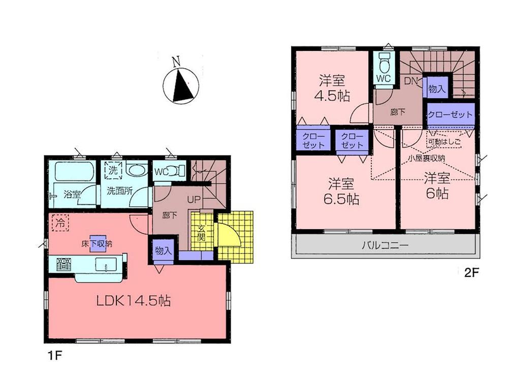 Floor plan. 46,800,000 yen, 3LDK, Land area 100.03 sq m , Building area 78.57 sq m