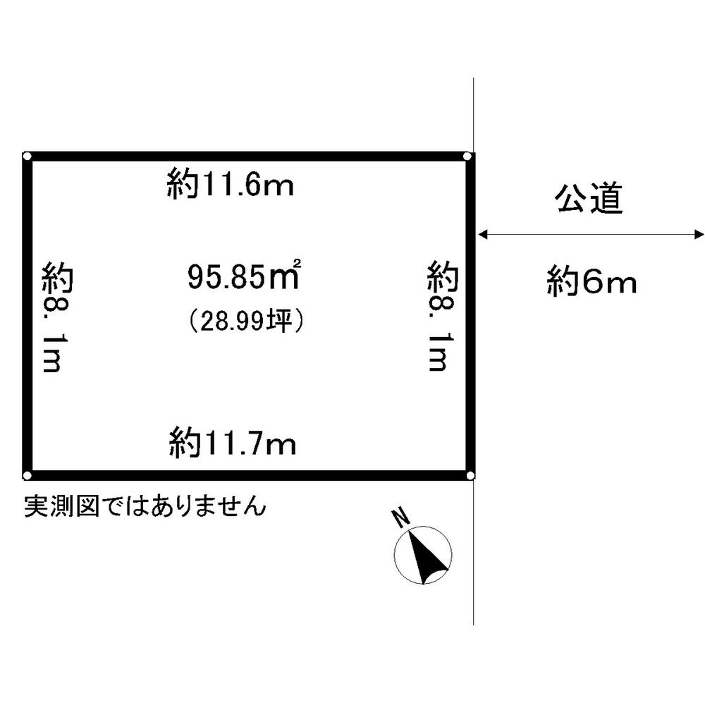 Compartment figure. Land price 34,800,000 yen, Land area 95.85 sq m