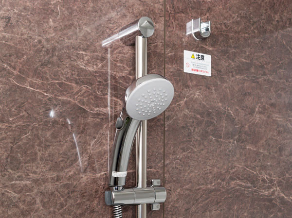 Bathing-wash room.  [Slide bar shower head] The position of the shower can be freely changed, Adopt a convenient slide bar. Shower head can section hot water in with waterproof switch.