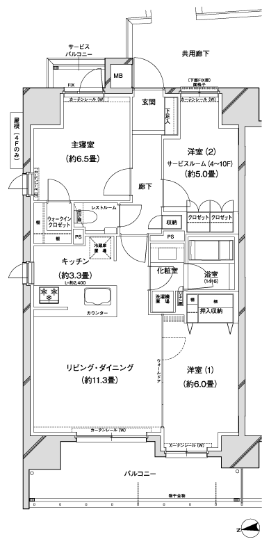 Floor: 3LDK + WIC (11 ~ 13F) / 2LDK + S (storeroom) + WIC (5 ~ 10F), the occupied area: 69.43 sq m, Price: 49,980,000 yen, now on sale