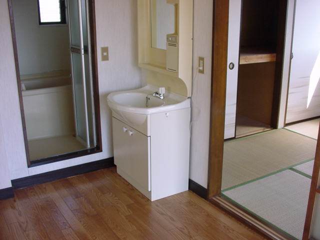 Washroom. There washbasin independent