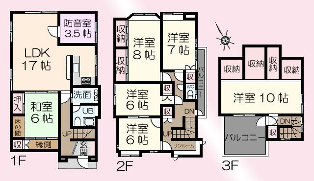 Floor plan. 36 million yen, 6LDK, Land area 138.53 sq m , Building area 160.39 sq m