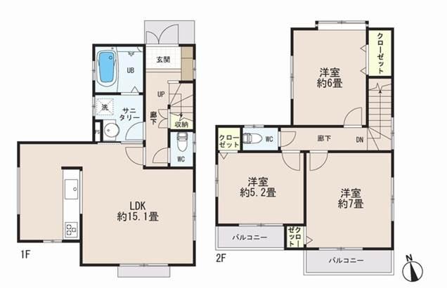 Floor plan. 36,800,000 yen, 3LDK, Land area 100 sq m , Building area 79.96 sq m floor plan