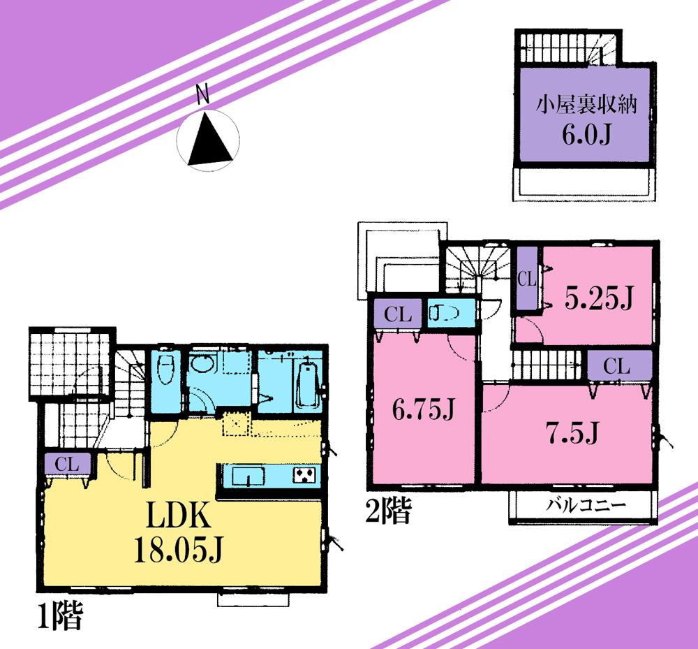 Floor plan. 42,800,000 yen, 3LDK, Land area 88.18 sq m , Building area 87.58 sq m ● floor plan