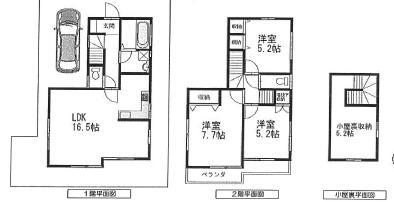 Floor plan. 49,800,000 yen, 3LDK, Land area 101.75 sq m , Building area 80.99 sq m
