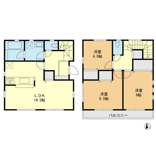 Floor plan. 46,800,000 yen, 3LDK, Land area 100.03 sq m , Building area 78.57 sq m floor plan