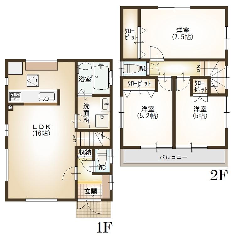 Floor plan. 42,800,000 yen, 3LDK, Land area 102.64 sq m , Building area 79.48 sq m