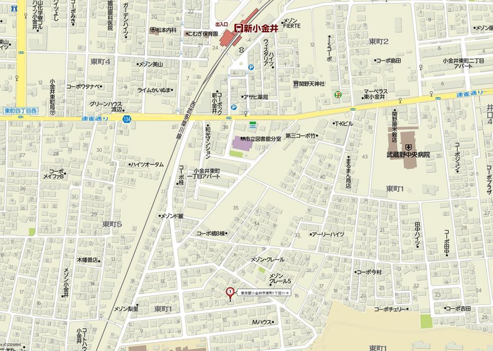 Local guide map. Local guide map (Koganei Higashi 1-11-6)