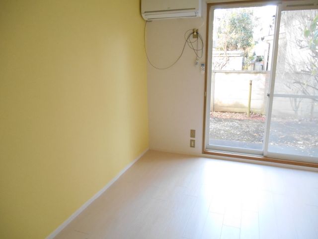 Living and room. Stylish room with a yellow accent Cross