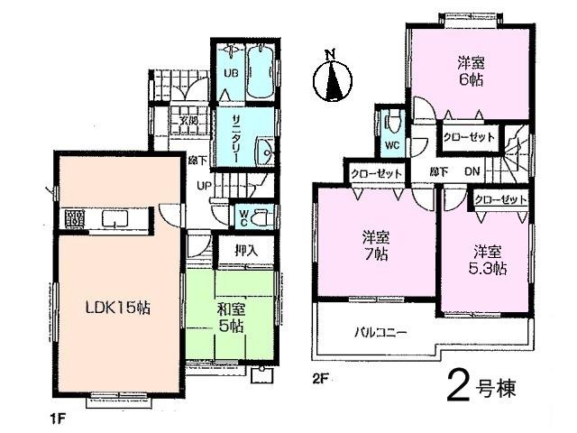 Floor plan. 51,300,000 yen, 4LDK, Land area 112.79 sq m , Building area 90.11 sq m