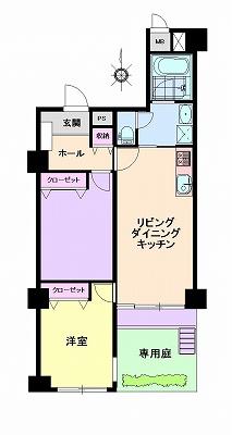 Floor plan. 1LDK + S (storeroom), Price 18,800,000 yen, Occupied area 52.46 sq m , Balcony area 2.8 sq m