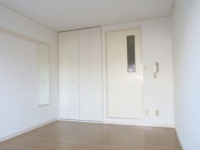 Living and room. Full-length mirror mirror is attached