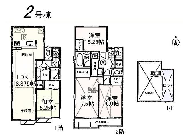 Floor plan. 52,800,000 yen, 4LDK, Land area 127.96 sq m , Building area 100.09 sq m