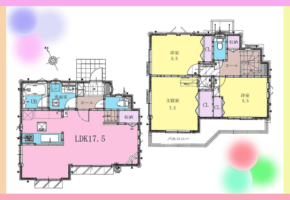 Floor plan. 44,800,000 yen, 3LDK, Land area 108.01 sq m , Plan the conversation is lively in the building area 86.12 sq m living in stairs