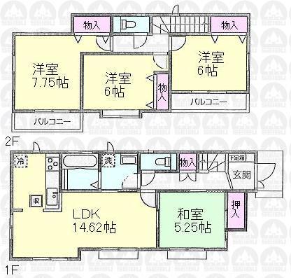 Floor plan. 1347m until Inageya Koganei Honcho shop