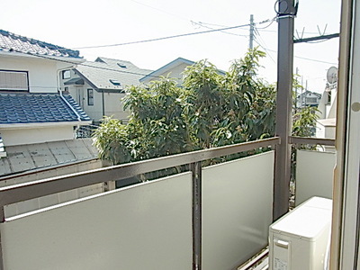 View. Sunny balcony