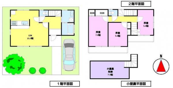Floor plan. 52,800,000 yen, 3LDK, Land area 103.98 sq m , Building area 82.72 sq m