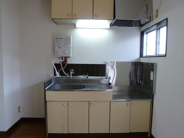 Kitchen. Two-burner gas stove installation Allowed