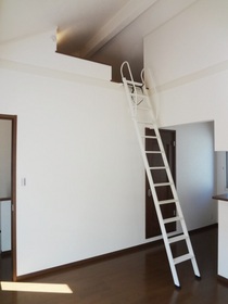 Living and room. With loft Ceiling high feeling of opening some room
