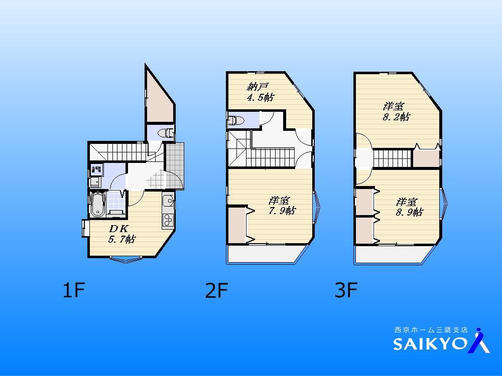 Floor plan. 28 million yen, 3DK + S (storeroom), Land area 50.04 sq m , Building area 98.8 sq m floor plan