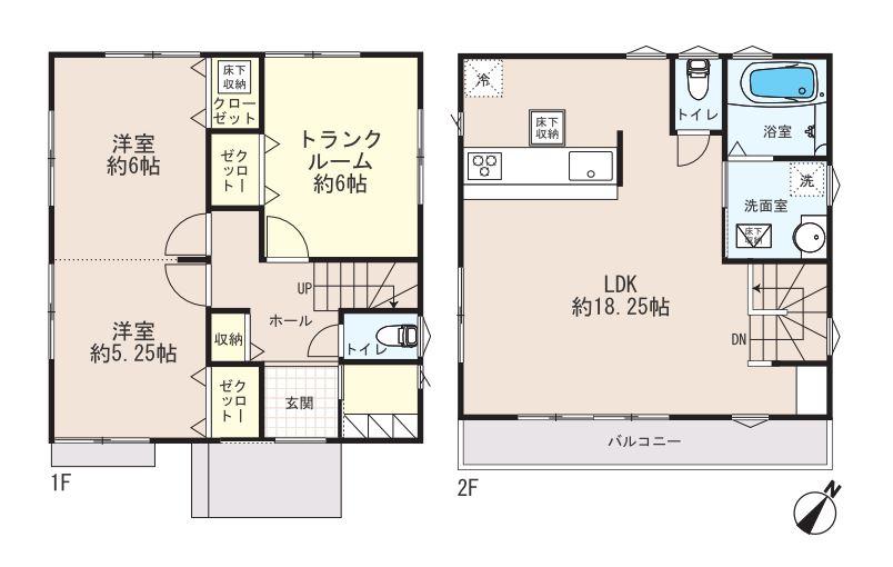 Floor plan. (3 Building), Price 37,800,000 yen, 2LDK+S, Land area 114.97 sq m , Building area 82.21 sq m