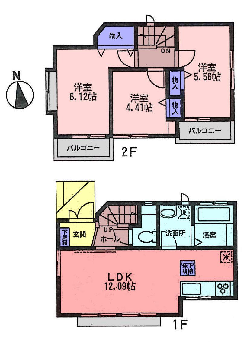 Floor plan. 29,800,000 yen, 3LDK, Land area 83.06 sq m , Building area 65.68 sq m