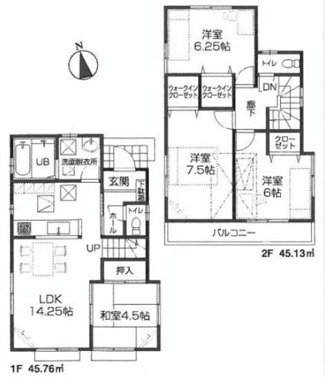 Floor plan. 35,900,000 yen, 4LDK, Land area 114.5 sq m , Building area 90.89 sq m 3 Building