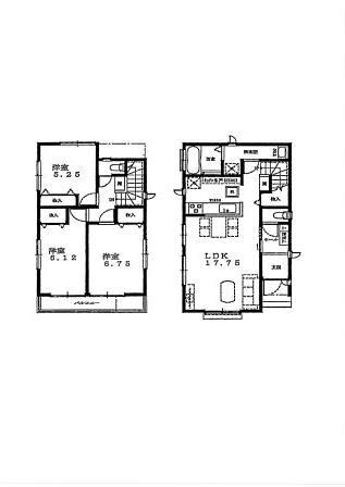 Floor plan. 48,800,000 yen, 3LDK, Land area 108.78 sq m , Building area 86.52 sq m 1 Building Floor plan