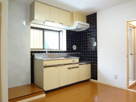 Kitchen. There are two-burner gas stove installation Allowed kitchen window