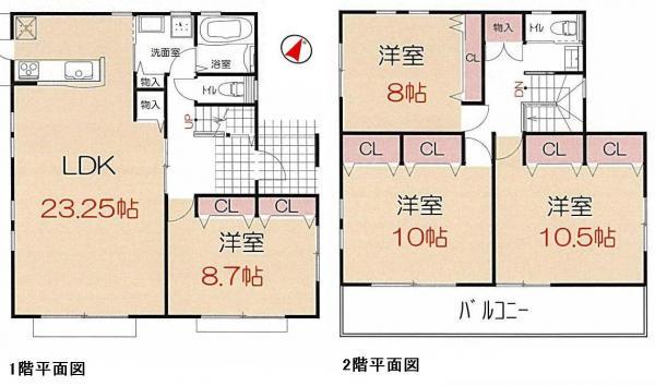 Floor plan. 65,800,000 yen, 4LDK, Land area 251.91 sq m , Building area 132.49 sq m