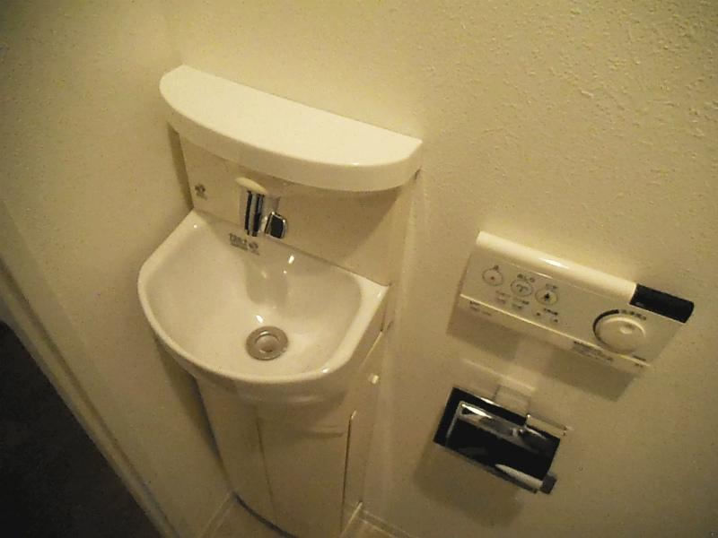 Toilet. In the toilet Hand-wash facilities