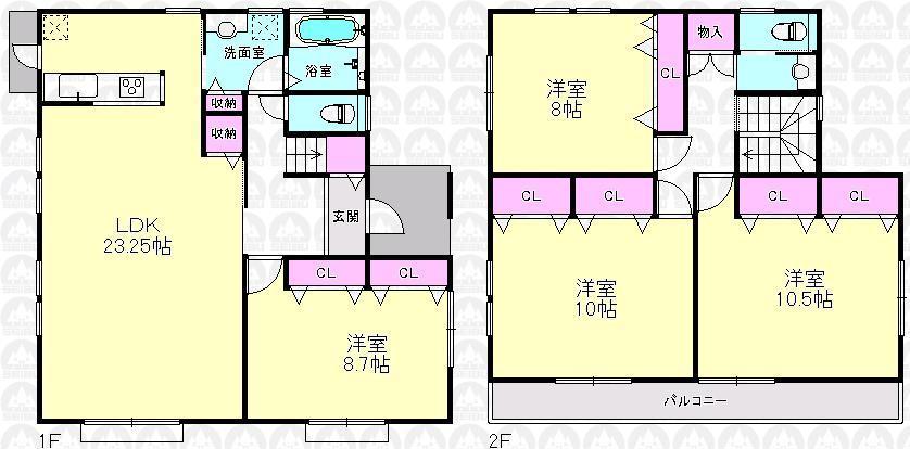 Floor plan. Price 65,800,000 yen, 4LDK, Land area 251.91 sq m , Building area 140.77 sq m