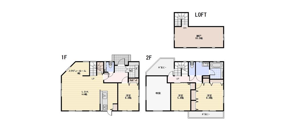Floor plan. (A Building), Price 78,800,000 yen, 3LDK, Land area 130.51 sq m , Building area 104.2 sq m
