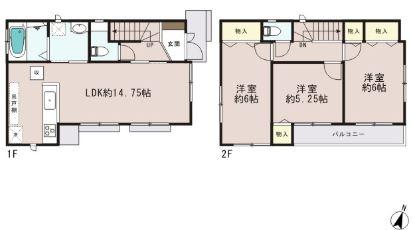 Floor plan. 33,800,000 yen, 3LDK, Land area 100.3 sq m , Building area 78.87 sq m