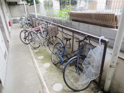 Parking lot. Bicycle-parking space