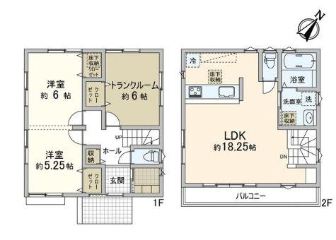 Floor plan. 35,800,000 yen, 3LDK, Land area 114.18 sq m , Building area 82.21 sq m