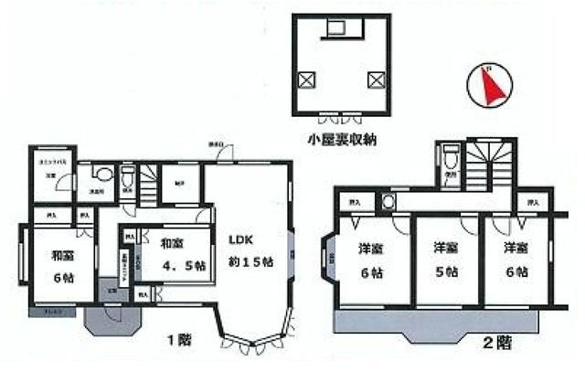 Floor plan. 58 million yen, 5LDK + S (storeroom), Land area 185 sq m , Building area 117.36 sq m