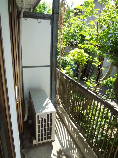 Balcony. It is a veranda in the sun