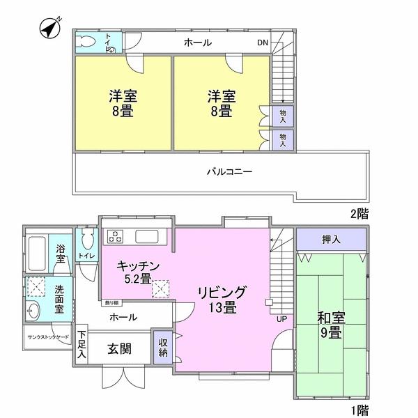 Floor plan. 54,800,000 yen, 3LDK, Land area 117.56 sq m , Building area 99.97 sq m