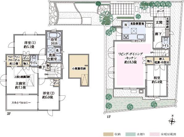 Floor plan. (STAGE10), Price 49,580,000 yen, 4LDK, Land area 124.06 sq m , Building area 95.52 sq m