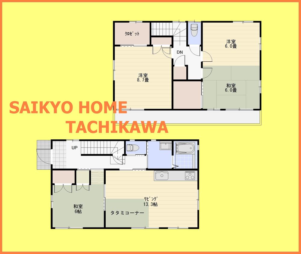 Floor plan. 48,800,000 yen, 4LDK, Land area 244.63 sq m , Building area 109.38 sq m